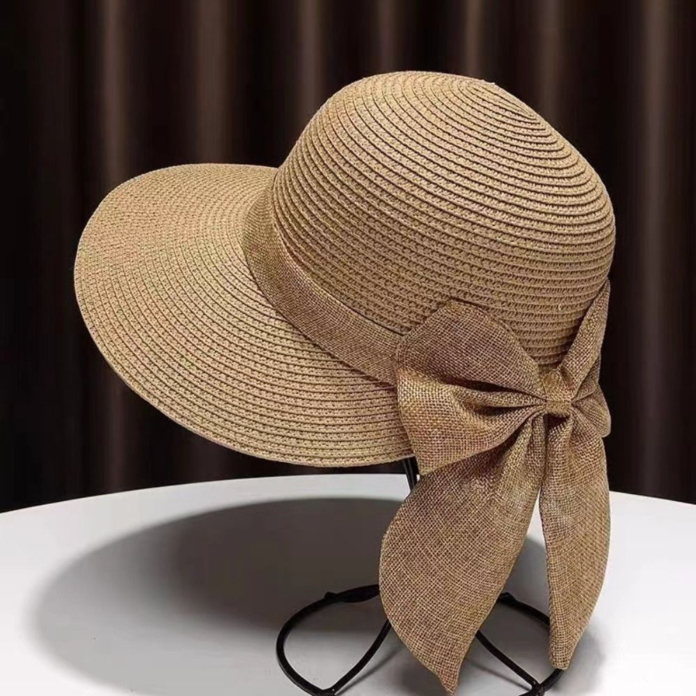 Bowknot Sun Hat Summer Breatha - Bucket Hat Straw review and price