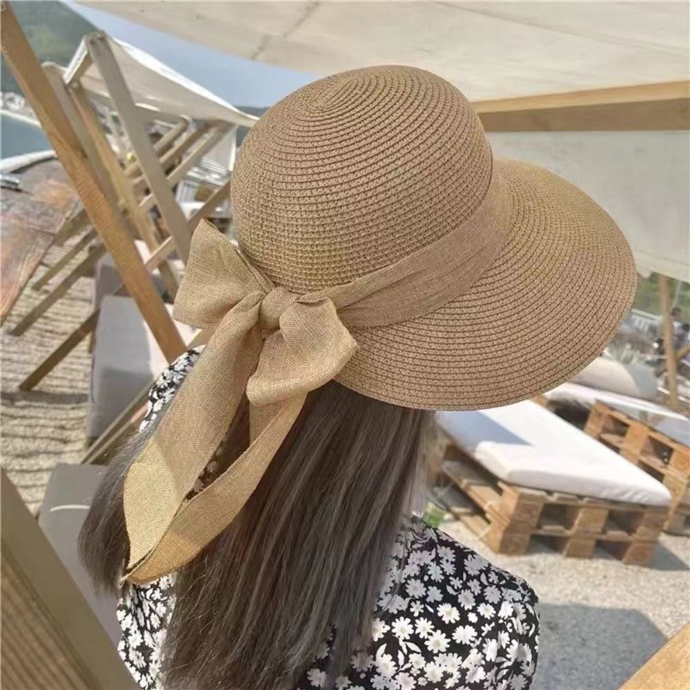Bowknot Sun Hat Summer Breatha - Bucket Hat Straw review and price
