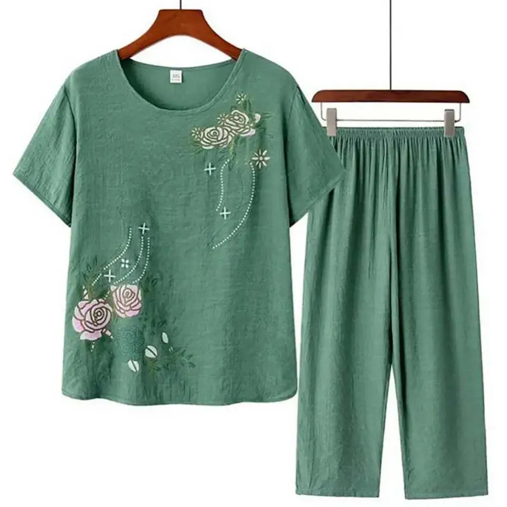 Middle-aged elderly women's sh - Linen Shirt Breathable review and price
