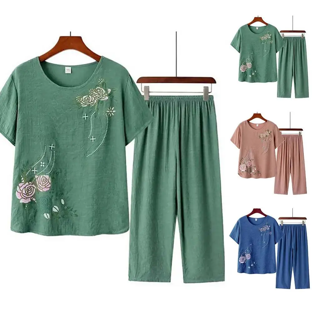 Middle-aged elderly women's sh - Linen Shirt Breathable review and price