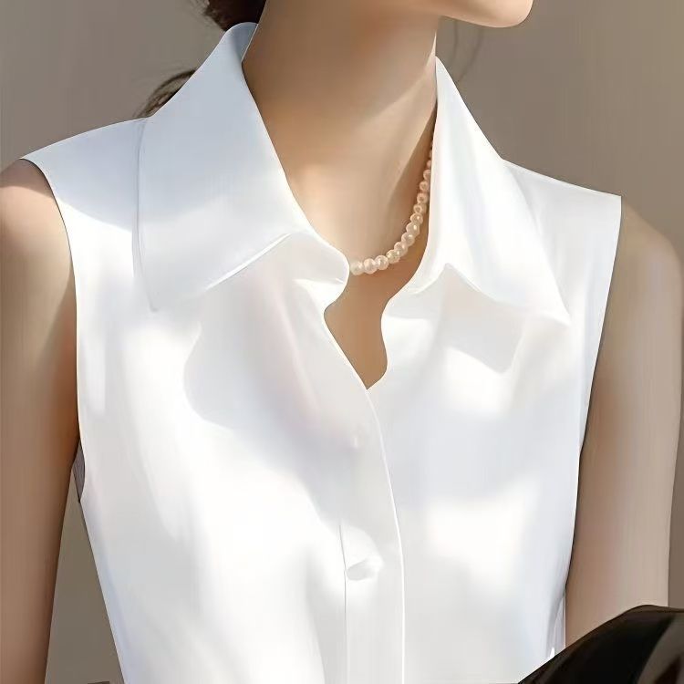 French Satin POLO Collar Sleev - Shirt Camp Collar review and price