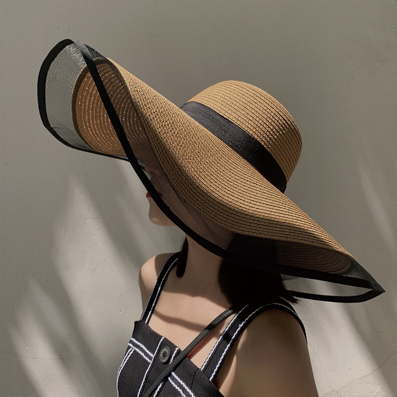 Women Sun Hat Big Eaves Waves  - Bucket Hat Straw review and price